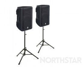 2 x dbr12 speakers on stands